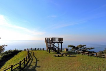 <p>Echizen Cape Observation Deck is on the top of the hill overlooking Echizen Beach</p>