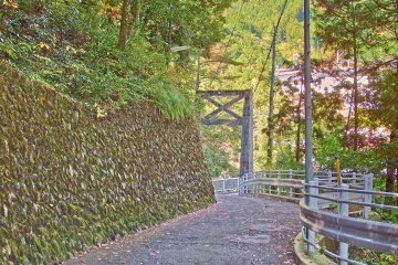 <p>The slope leading down to Unzen Bridge and beyond</p>