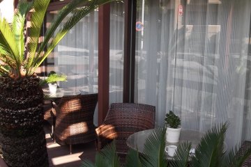 <p>The terrace by the entrance</p>