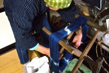 A sample of dyed yarn