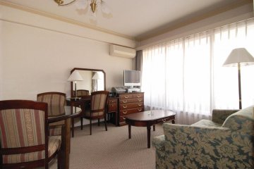 Living room in a suite