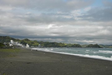 Dark grey beaches the more you go south