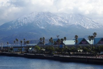 A view of the volcano from the ferry&nbsp;