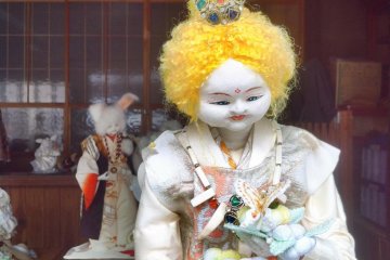 Dolls in a shop window