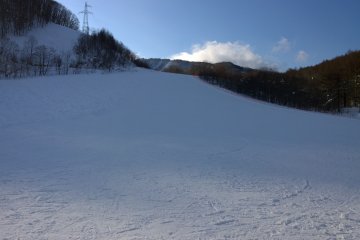<p>The first hill at Shimokura</p>