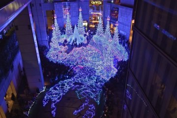 Iluminasi di Shiodome Tokyo
