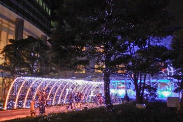 <p>Several meters walk away from the Caretta building is another display featuring a 15 meter &lsquo;corridor of light&rsquo;</p>