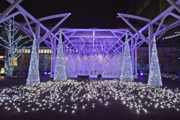 <p>At the end of this &lsquo;corridor of light&rsquo; is another impressive display</p>