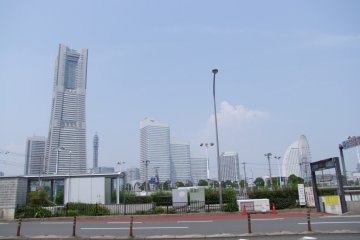 A view of all three hotels. From left to right: The Royal Park, The Pan Pacific, The Intercontinental