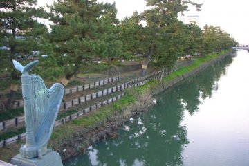 Flanked by the Ayase River in parts