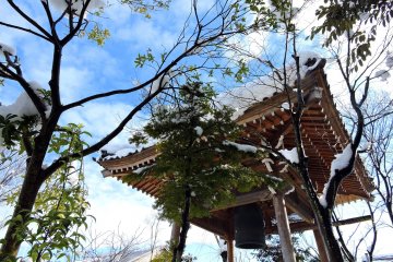 <p>Brilliant belfry covered with snow shining under the afternoon sun...blue sky is a rare sight in Fukui's winter!</p>