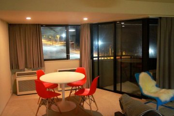 <p>Inside one apartment. Great views out to the largest night skiing area in Japan.</p>
