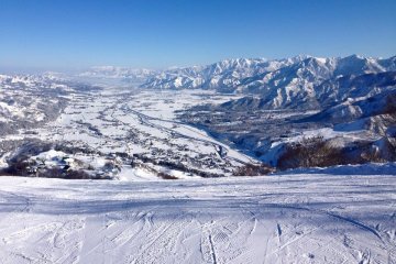 <p>From the top of the hill. Great runs down for all the family.</p>