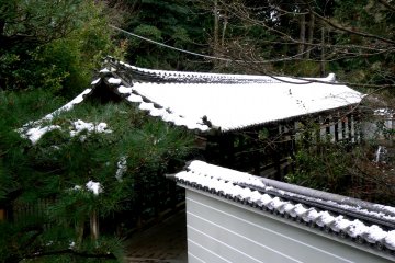<p>Side view of one of the covered bridges</p>