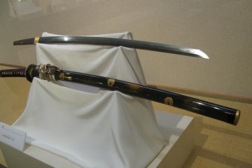 Katana displayed at Bizen Osafune Sword Museum