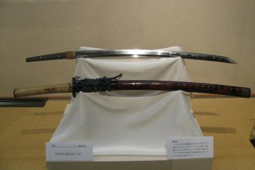 Katana displayed at Bizen Osafune Sword Museum