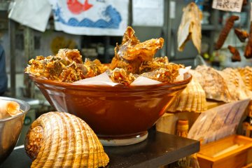 <p>These deep-fried fish skins were a very popular appetizer</p>