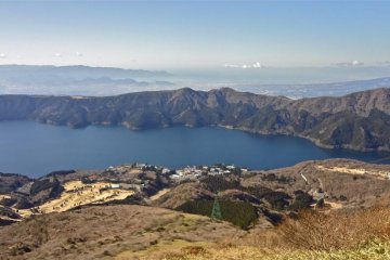 View of the lake from Mt. Komagatake.