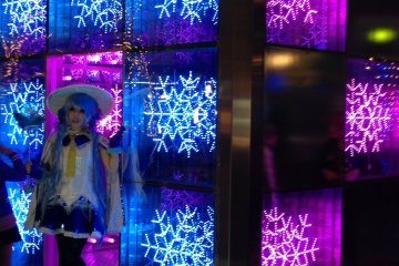 <p>Beautiful girl and beautiful snowflakes</p>
