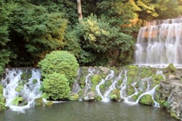 Waterfall and Yasui Lake.