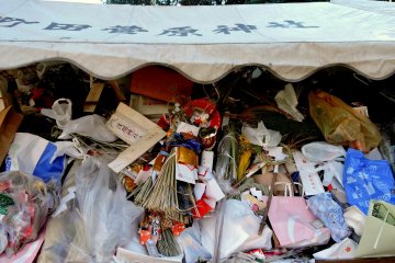 <p>Shrines have collection points for used New Year decorations and other sacred items like last year's good luck charms</p>