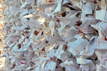 <p>Mass of fortune telling papers</p>