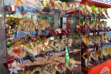 There is a local crepe shop that sells both sweet and normal meals type of crepes for you to enjoy before going inside the tower.&nbsp;