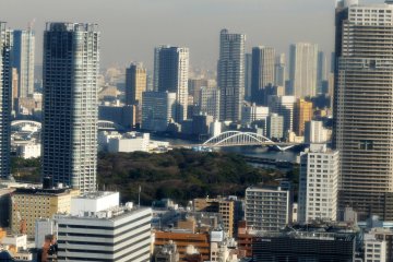 Once you go up you can have a wonderful 360 degrees view of Tokyo.