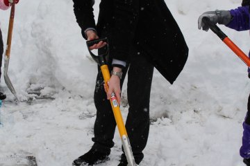 <p>Packing in a bit of snow</p>