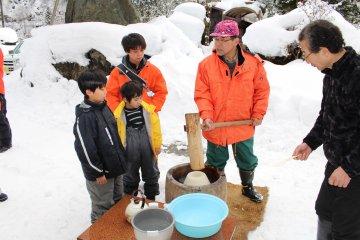 <p>Preparing to start creating our mochi</p>