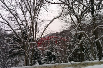 <p>Jembatan besi merah di Gunma</p>
