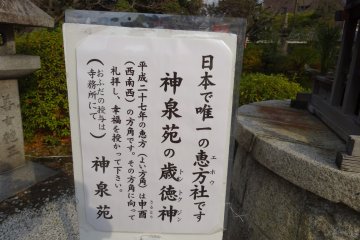 <p>A lucky direction marker</p>