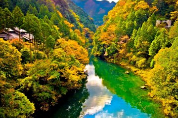 <p>The first of many great views of the Tama River</p>