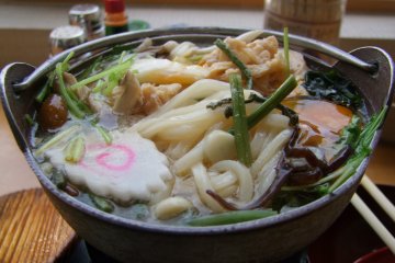 <p>A hot bowl of local yuba udon to warm you up on a cold day</p>