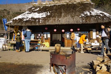 <p>The fire pits along the main walkway will keep you warm &amp; toasty</p>
