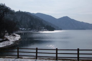 <p>An icy shore</p>