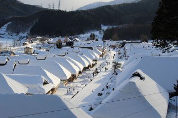 Looking south over Ouchijuku