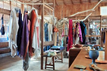 <p>The shops have an interesting collection of items for sale.</p>