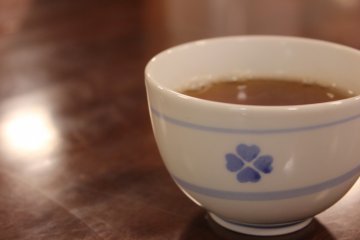 <p>Have a hot cup of barley tea on the house at Musashi while you wait for your food!&nbsp;</p>