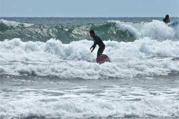 Lots of surfers come to Yui-ga-hama