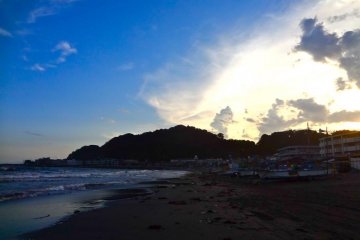 Sunset in Yui-ga-hama Shore