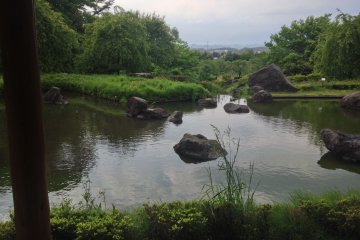 Beautiful reflecting pool; perfect for reflecting on why you've spent all day at the outlets with this park so close by.