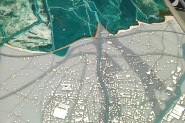 Map of Nakatsugawa explaining flood prevention