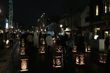 <p>Lanterns on the road to Zenkoji</p>