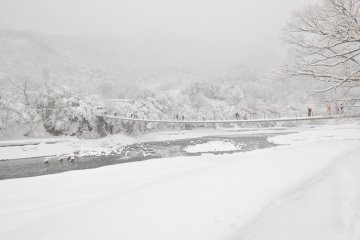 <p>I got off a bus at Seseragi parking lot, crossed the Deai Bridge and headed to the bus-stop bound for the observation deck</p>