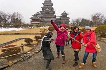 If you're lucky, you'll find a ninja along the main pathway. Act swiftly for a photo opp!