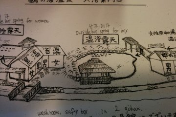 <p>A rough map of the area available at the front desk</p>