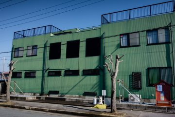 <p>The exterior of the sumo school</p>
