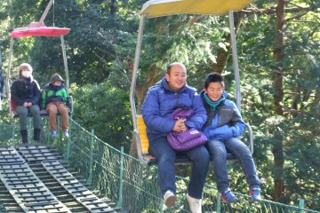 Going Up Mt. Takao by Chair Lift