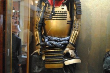 Replica of Tokugawa Ieyasu`s golden armor of his younger days